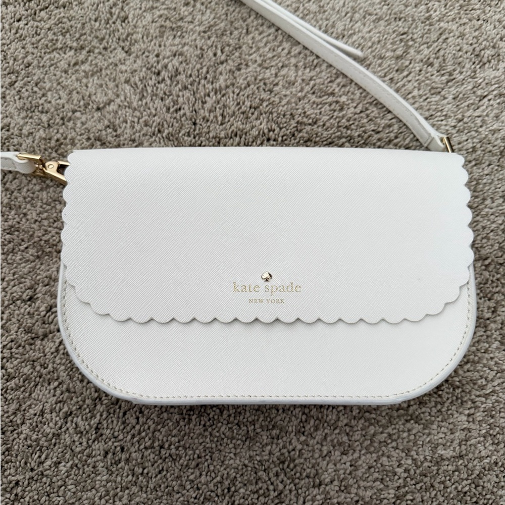 Kate Spade Elegant White Crossbody Bag
